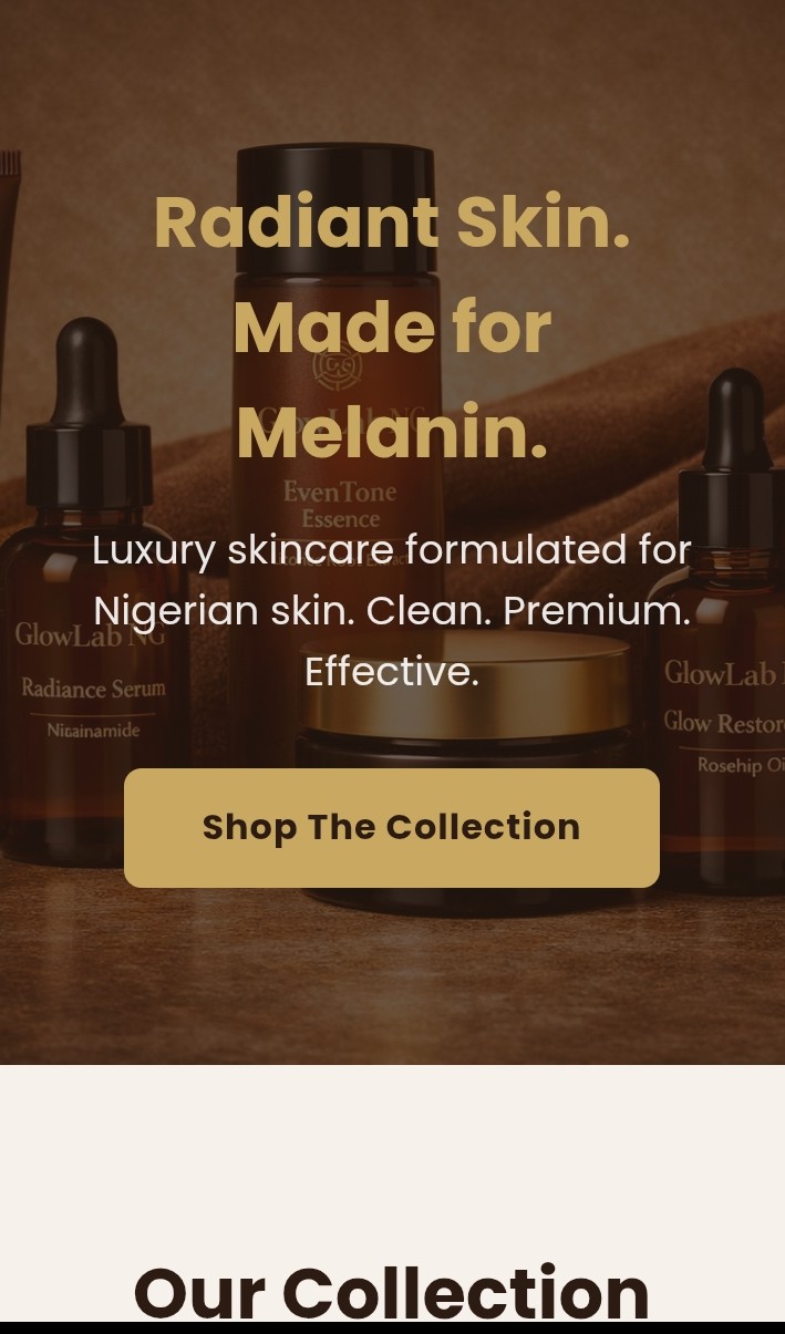 GLOWLAB Website Screenshot